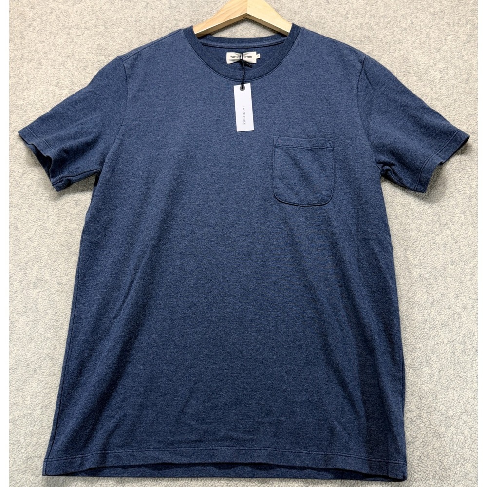 NWT Taylor Stitch Mens The Heavy Bag Tee Dusty Blue Short Sleeve Crew Neck M-40